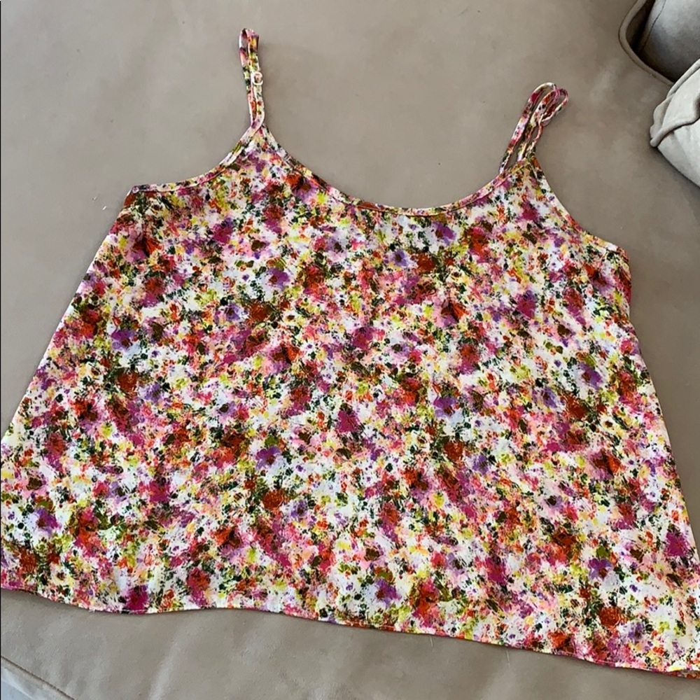 Aqua floral camisole